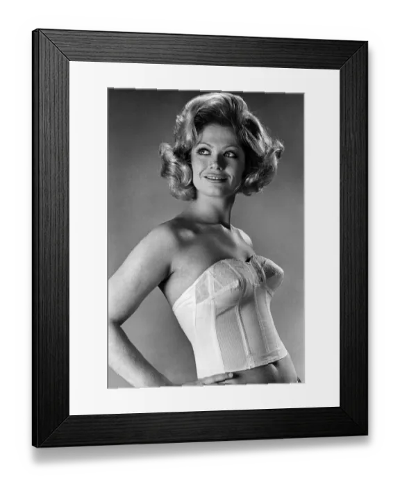 Framed Print : Clothing Underwear 1950s. Lingerie. Basque. February 1971 P018268 Framed Print : Clothing Underwear 1950s. Lingerie. Basque. February 1971 P018268