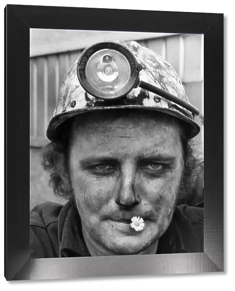 The end of shift as miners leave the cage. May 1972 P018207