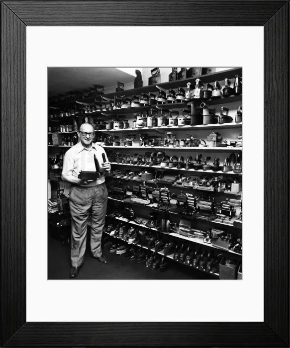 Framed Print : Real smooth operator. Antiques collector David Wexper can afford to be a bit of a Framed Print : Real smooth operator. Antiques collector David Wexper can afford to be a bit of a