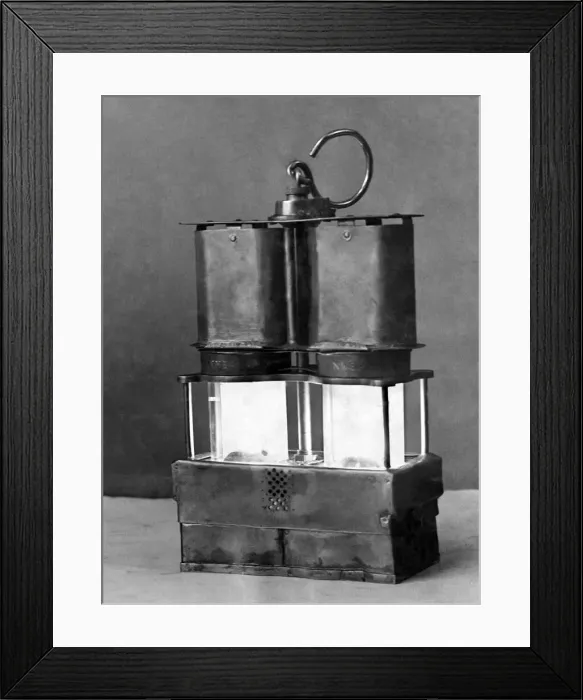 Framed Print : A new miners lamp invented by Mr E. A. Hailwood. December 1927 P018214 Framed Print : A new miners lamp invented by Mr E. A. Hailwood. December 1927 P018214