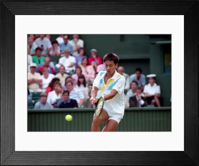 Framed Print : All England Lawn Tennis Championships at Wimbledon Michael Chang in action during Framed Print : All England Lawn Tennis Championships at Wimbledon Michael Chang in action during