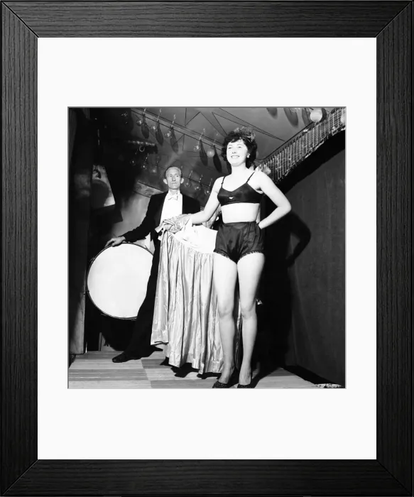 Framed Print : Albert and Elsie Price seen here on stage performing Striptease Framed Print : Albert and Elsie Price seen here on stage performing Striptease