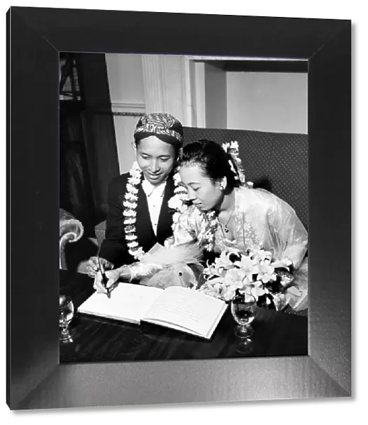 Indonesian Wedding of Katrika Affand and R. M Suptobindojo. August 1952 C3980