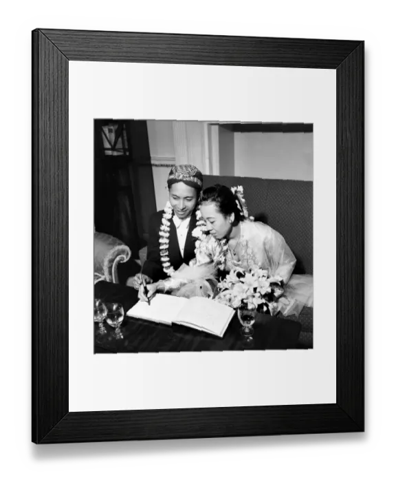 Framed Print : Indonesian Wedding of Katrika Affand and R. M Suptobindojo. August 1952 C3980 Framed Print : Indonesian Wedding of Katrika Affand and R. M Suptobindojo. August 1952 C3980