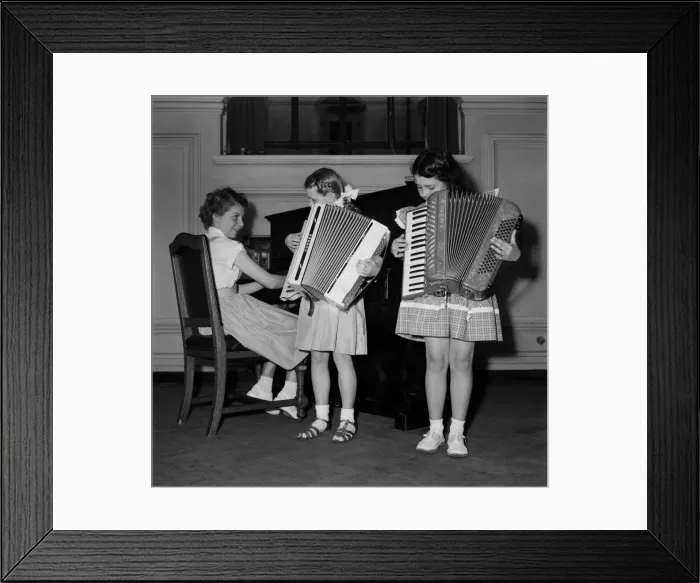 Framed Print : Accordionists - Central Hall. London Area. June 1952 C2953 Framed Print : Accordionists - Central Hall. London Area. June 1952 C2953