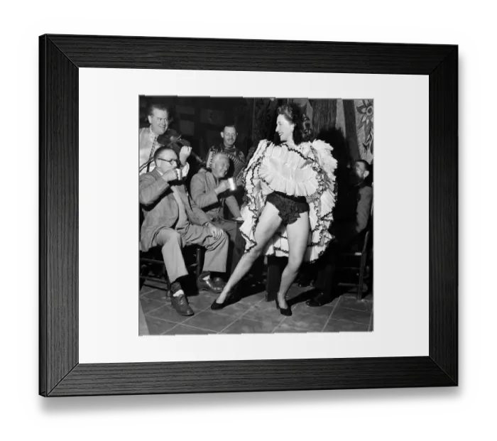 Framed Print : Margaret Madison, 26-year-old redhead, dances the can-can nightly in a Rodley (yorkshire Framed Print : Margaret Madison, 26-year-old redhead, dances the can-can nightly in a Rodley (yorkshire