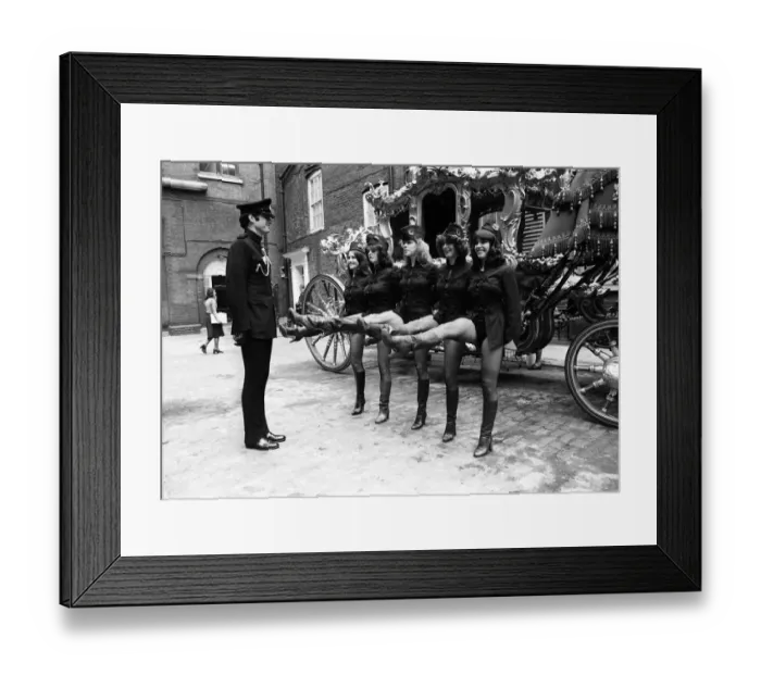 Framed Print : Lord Mayors Show in London November 1978 TV dancers Pans People with The Royal