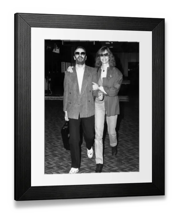 Framed Print : Ex-Beatle Ringo Starr and his wife Barbara Bach were spotted leaving London Framed Print : Ex-Beatle Ringo Starr and his wife Barbara Bach were spotted leaving London