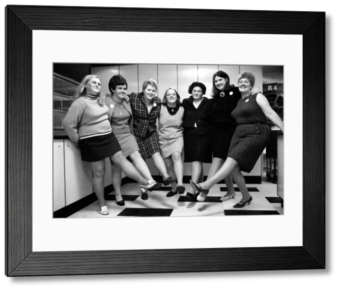 Framed Print : People Women Humour: Sixty-five big women invaded the BBC-TV Centre at White City Framed Print : People Women Humour: Sixty-five big women invaded the BBC-TV Centre at White City