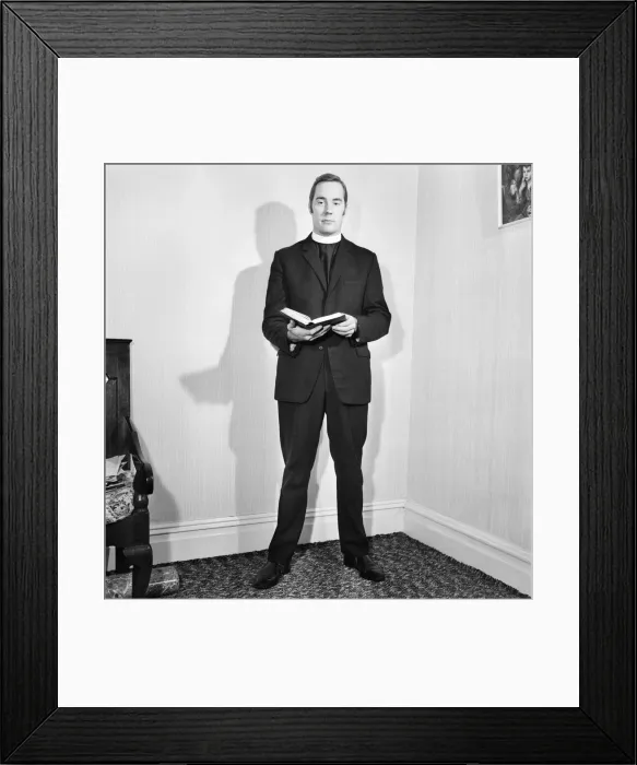 Framed Print : A Methodist minister reading from the Bible. November 1969 Z10935-002 Framed Print : A Methodist minister reading from the Bible. November 1969 Z10935-002