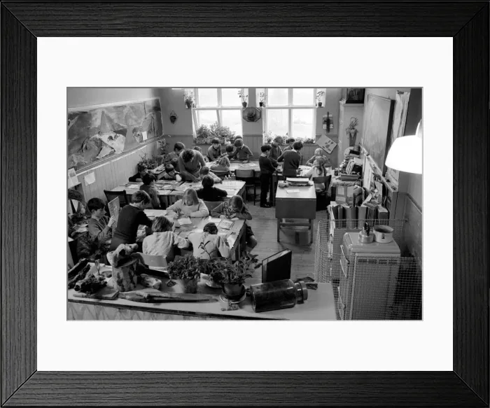 Framed Print : Victorian School feature. High Bray School, Brayford, North Devon Framed Print : Victorian School feature. High Bray School, Brayford, North Devon