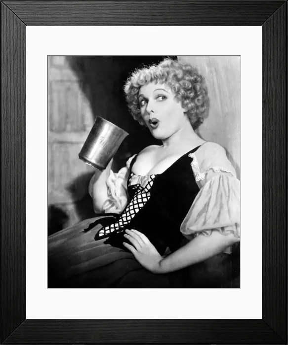 Framed Print : Vaudeville collection London theatre prints Woman drinking pint Framed Print : Vaudeville collection London theatre prints Woman drinking pint