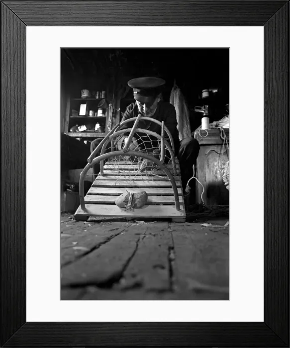 Framed Print : Industry: Fishing: An old fisherman of Beadnell on the Northumberland coast Framed Print : Industry: Fishing: An old fisherman of Beadnell on the Northumberland coast