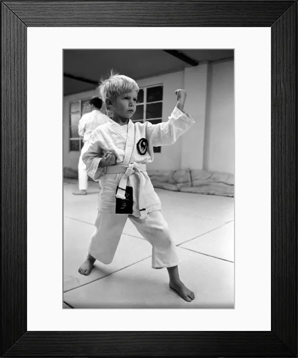 Framed Print : 6 year old Robbie Bishop has been learning karate for 5 months, and is grade 8th kyu Framed Print : 6 year old Robbie Bishop has been learning karate for 5 months, and is grade 8th kyu