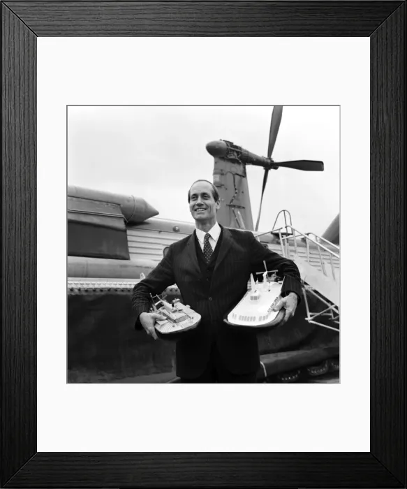 Framed Print : Mr. Anthony Poynder super salesman of British Hovercraft Corp. Cowes, Isle of Wight. Mr