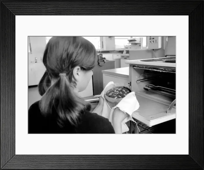 Framed Print : The school has the latest equipment in the cookery class room, Mrs Framed Print : The school has the latest equipment in the cookery class room, Mrs