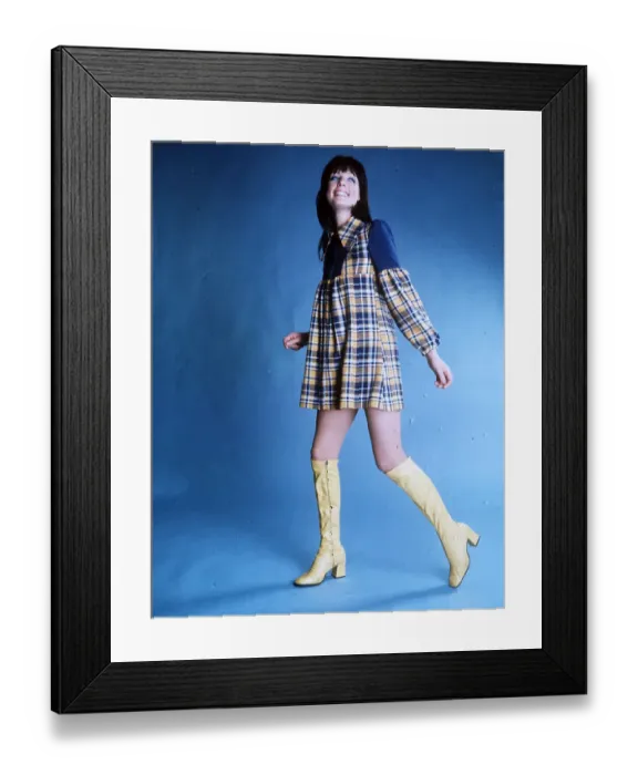 Framed Print : 1970s fashion - short dress Framed Print : 1970s fashion - short dress