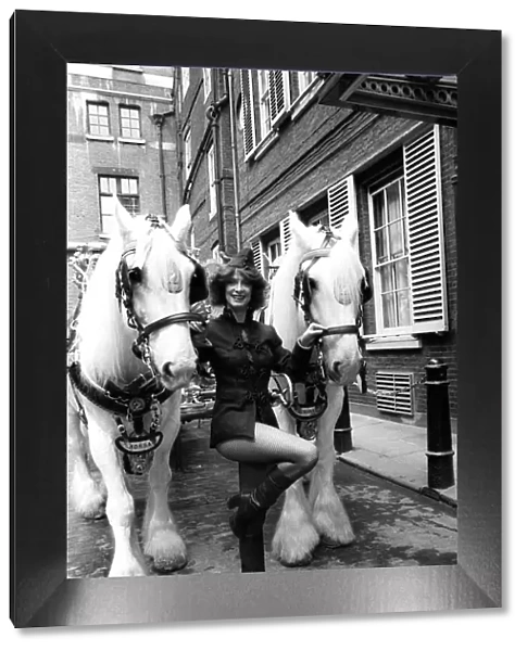 Lord Mayors Show in London November 1978 One of TV dancers Pans People on The