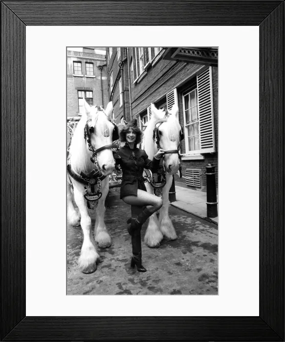 Framed Print : Lord Mayors Show in London November 1978 One of TV dancers Pans People on