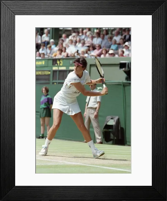Framed Print : Wimbledon Tennis. Jennifer Capriati In Action. July 1991 91-4217-055 Framed Print : Wimbledon Tennis. Jennifer Capriati In Action. July 1991 91-4217-055