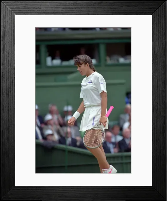 Framed Print : Wimbledon Tennis. J. Capriati v. Navratilova. July 1991 91-4197-203