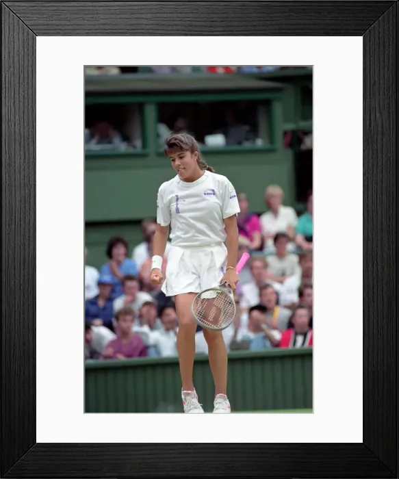 Framed Print : Wimbledon Tennis. J. Capriati v. Navratilova. July 1991 91-4197-204 Framed Print : Wimbledon Tennis. J. Capriati v. Navratilova. July 1991 91-4197-204