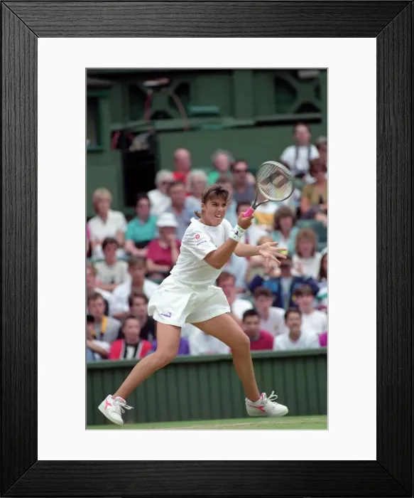 Framed Print : Wimbledon Tennis. J. Capriati v. Navratilova. July 1991 91-4197-206 Framed Print : Wimbledon Tennis. J. Capriati v. Navratilova. July 1991 91-4197-206