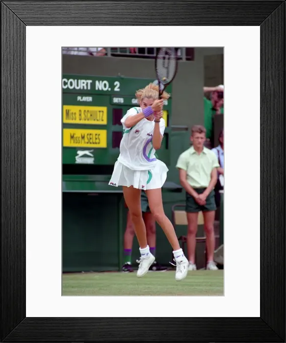 Framed Print : Tennis. Monica Seles. At Wimbledon. June 1989 89-3823-051