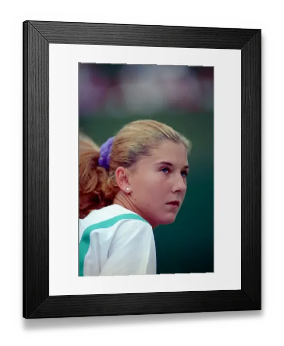 Framed Print : Tennis. Monica Seles. At Wimbledon. June 1989 89-3823-042