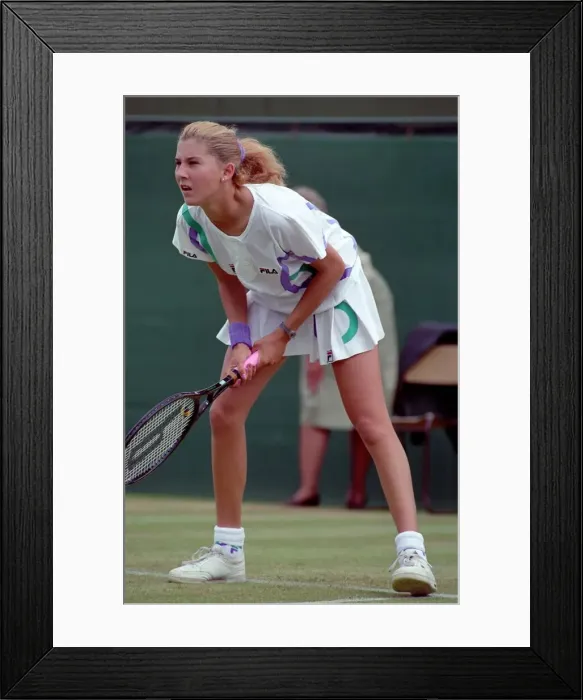 Framed Print : Tennis. Monica Seles. At Wimbledon. June 1989 89-3823-020 Framed Print : Tennis. Monica Seles. At Wimbledon. June 1989 89-3823-020