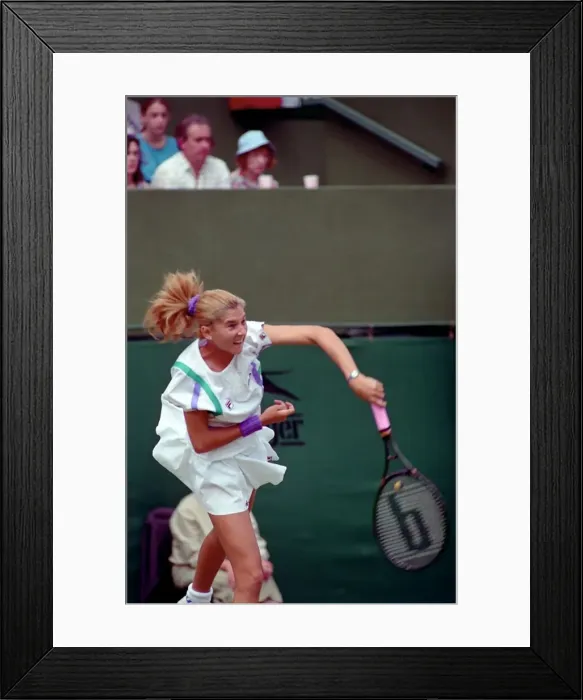 Framed Print : Tennis. Monica Seles. At Wimbledon. June 1989 89-3823-035 Framed Print : Tennis. Monica Seles. At Wimbledon. June 1989 89-3823-035