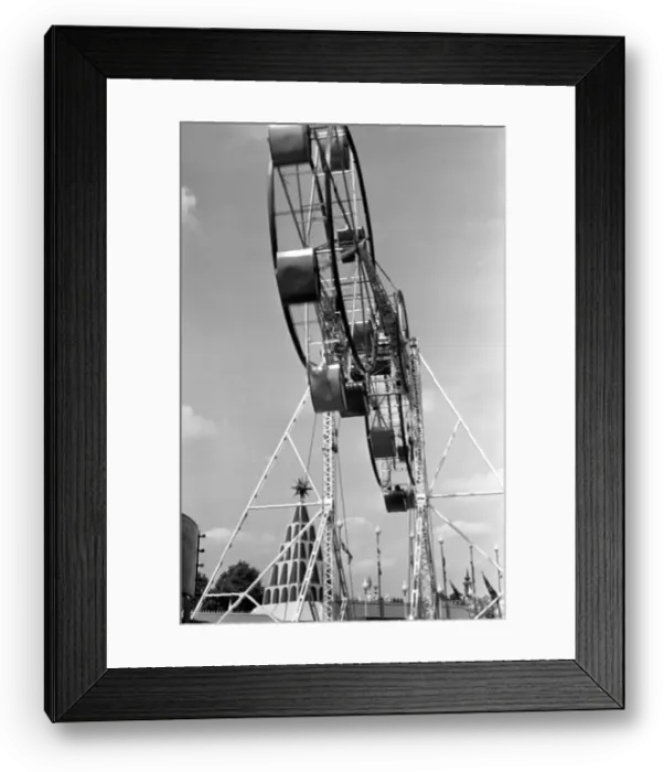 Framed Print : Ferris Wheel at Battesea Pleasure Gardens. June 1952 C3050 Framed Print : Ferris Wheel at Battesea Pleasure Gardens. June 1952 C3050