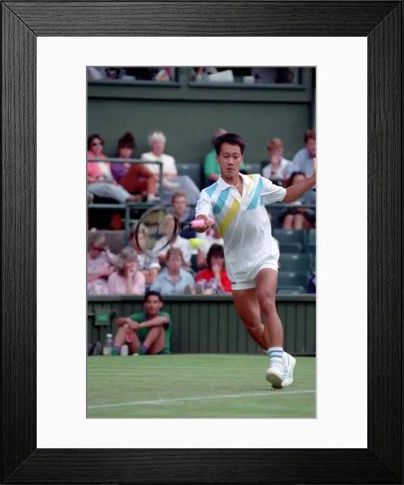 Framed Print : All England Lawn Tennis Championships at Wimbledon Michael Chang in action during