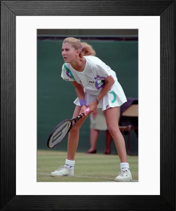 Framed Print : Tennis. Monica Seles. At Wimbledon. June 1989 89-3823-021 Framed Print : Tennis. Monica Seles. At Wimbledon. June 1989 89-3823-021