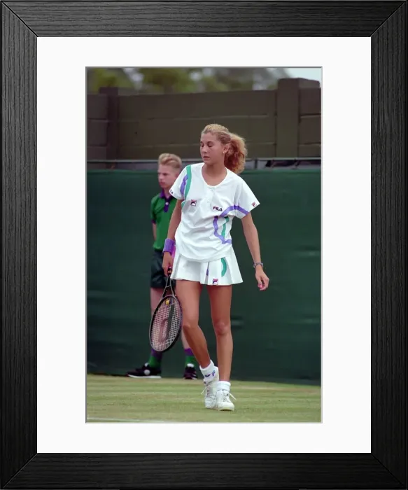 Framed Print : Tennis. Monica Seles. At Wimbledon. June 1989 89-3823-024
