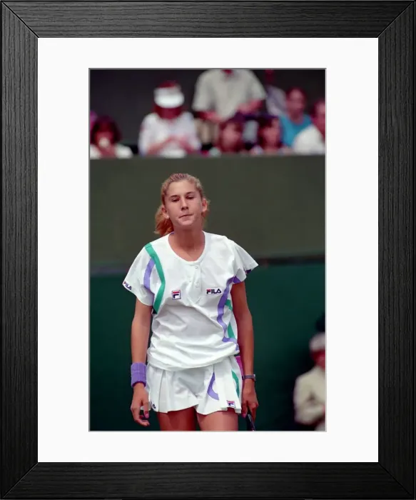 Framed Print : Tennis. Monica Seles. At Wimbledon. June 1989 89-3823-036