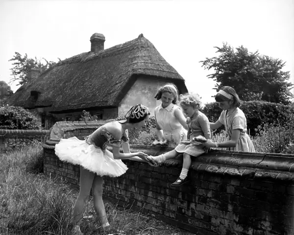Veronica Vail - Ballerina seen here with the children of Little Hadham