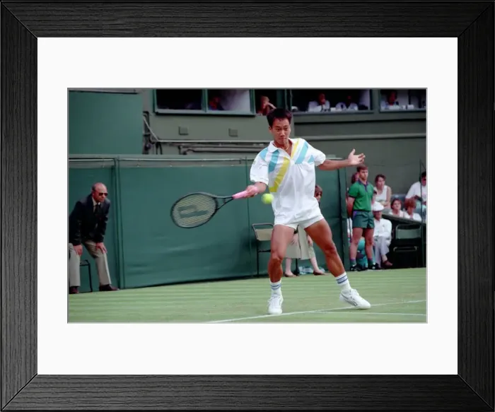 Framed Print : All England Lawn Tennis Championships at Wimbledon Michael Chang in action during