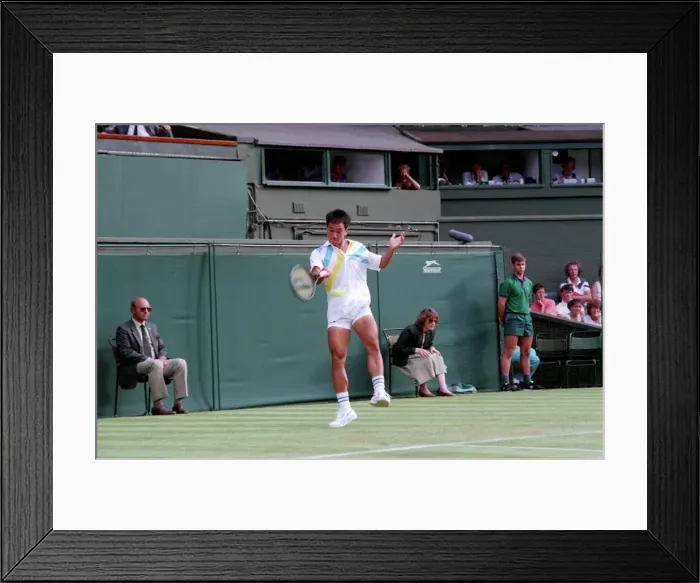 Framed Print : All England Lawn Tennis Championships at Wimbledon Michael Chang in action during