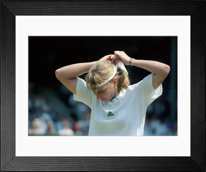 Framed Print : Wimbledon. Steffi Graf. July 1991 91-4353-128 Framed Print : Wimbledon. Steffi Graf. July 1991 91-4353-128