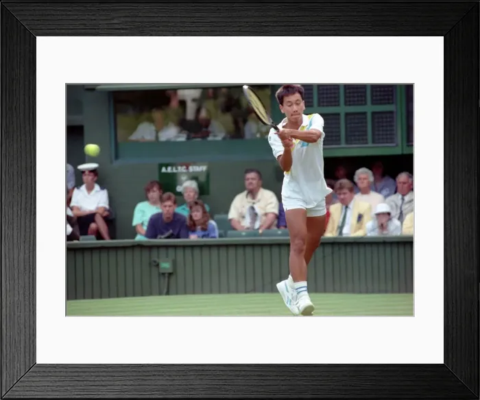 Framed Print : All England Lawn Tennis Championships at Wimbledon Michael Chang in action during Framed Print : All England Lawn Tennis Championships at Wimbledon Michael Chang in action during