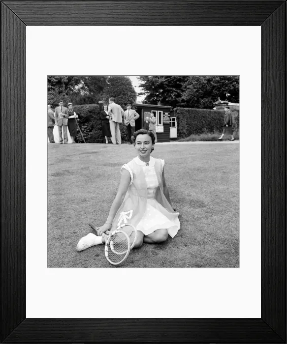 Framed Print : Hurlingham Tennis Party. Maria Weiss of Argentine. June 1952 C3145 Framed Print : Hurlingham Tennis Party. Maria Weiss of Argentine. June 1952 C3145