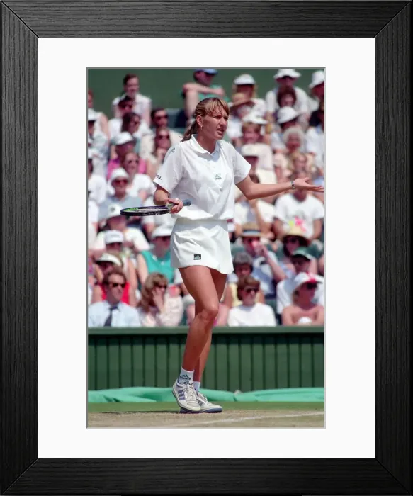 Framed Print : Wimbledon. Steffi Graf. July 1991 91-4353-132 Framed Print : Wimbledon. Steffi Graf. July 1991 91-4353-132