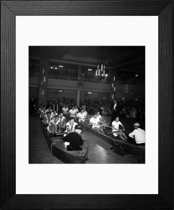 Framed Print : The Oxford and Cambridge boat race crews re enact the race at the Lords Tavener Ball Framed Print : The Oxford and Cambridge boat race crews re enact the race at the Lords Tavener Ball