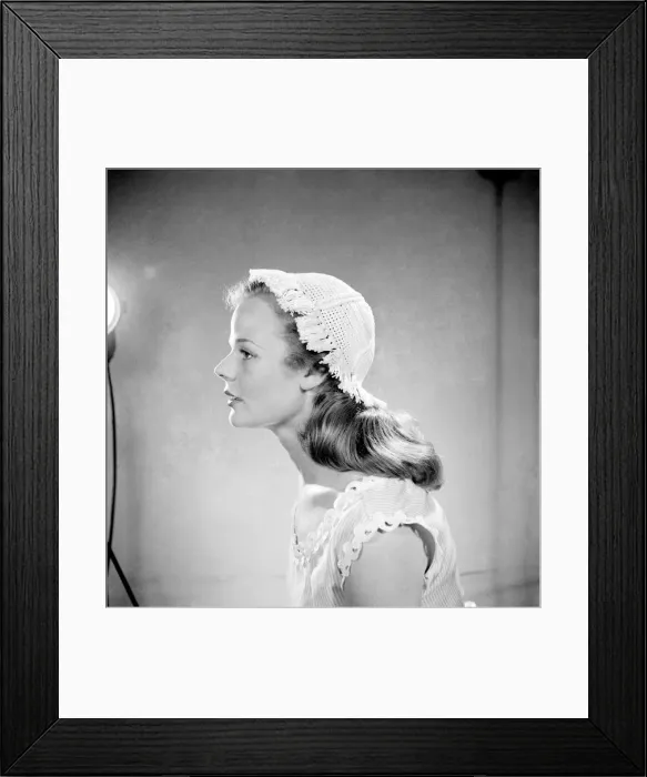 Framed Print : Fashion - Woman. Crochet Cap. July 1952 C3366 Framed Print : Fashion - Woman. Crochet Cap. July 1952 C3366