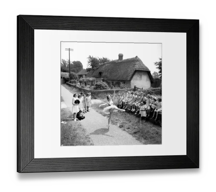 Framed Print : Veronica Vail - Ballerina seen dancing for the children of Little Hadham. July 1952 C3355