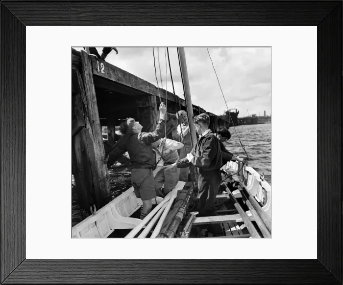 Framed Print : Sailing lesson for boys of Amble County Modern School. June 1952 C3261 Framed Print : Sailing lesson for boys of Amble County Modern School. June 1952 C3261