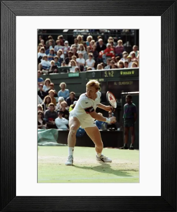 Framed Print : Wimbledon Tennis. Boris Becker v. Andrei Olhovsky. July 1991 91-4178-058 Framed Print : Wimbledon Tennis. Boris Becker v. Andrei Olhovsky. July 1991 91-4178-058