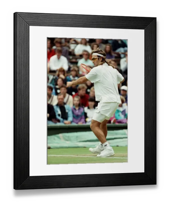 Framed Print : Wimbledon Tennis. Andre Agassi. July 1991 91-4178-041 Framed Print : Wimbledon Tennis. Andre Agassi. July 1991 91-4178-041