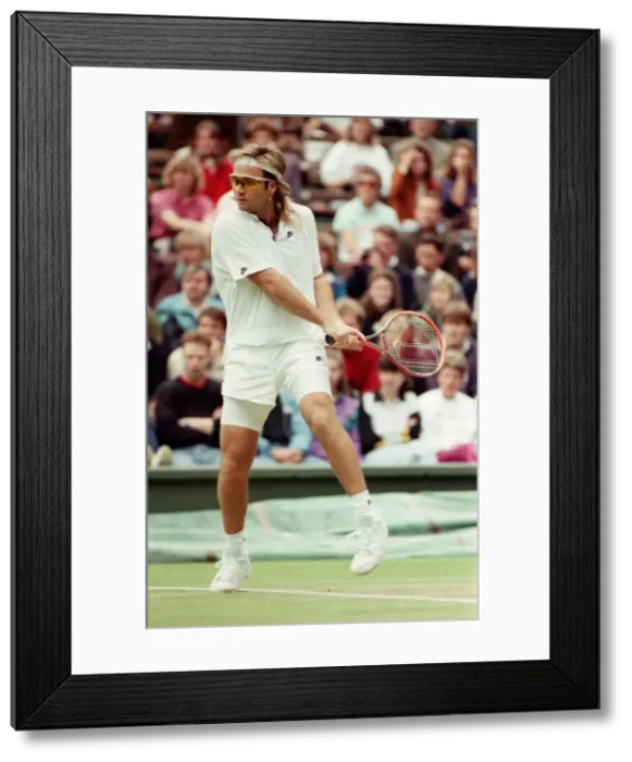 Framed Print : Wimbledon Tennis. Andre Agassi. July 1991 91-4178-040 Framed Print : Wimbledon Tennis. Andre Agassi. July 1991 91-4178-040